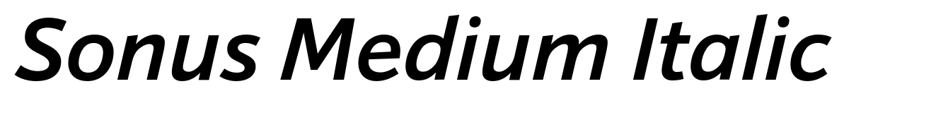 Sonus Medium Italic